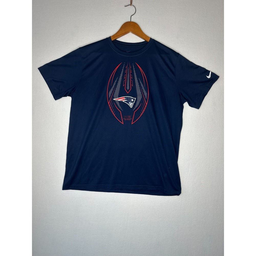 NIKE Navy Blue Patriots Dri-Fit T-Shirt Men's X-Large